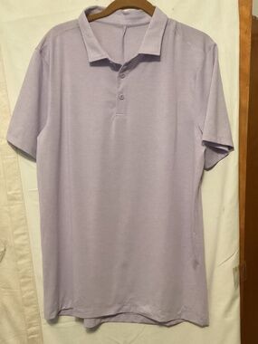 LULULEMON Evolution sweat wicking 4 way stretch 100% recycled polyester polo